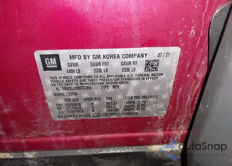 2021 Chevrolet Trailblazer Awd Rs from USA, damaged, VIN KL79MUSL8MB033359